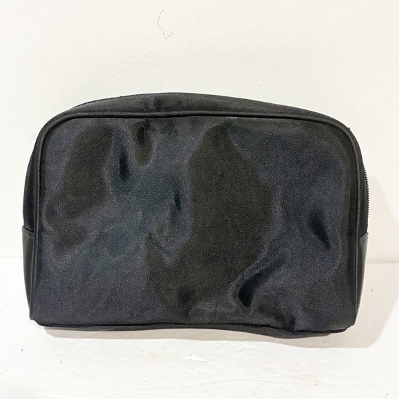 CHANEL Black Nylon Makeup Bag Pouch Clutch Multi Zip Travel - Picture 5 of 5
